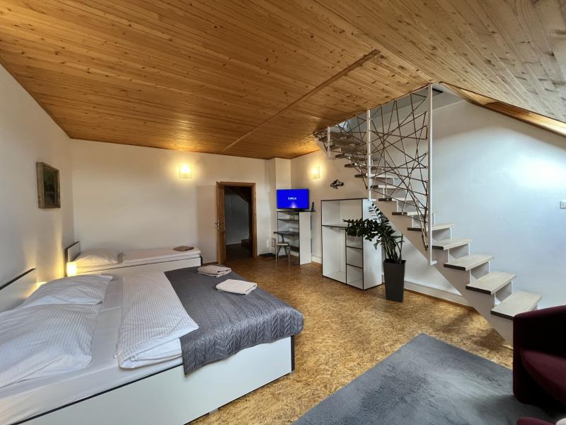 Izba Apartmán 4+5 v Mgr. Dominika Ružbaská – spálňa